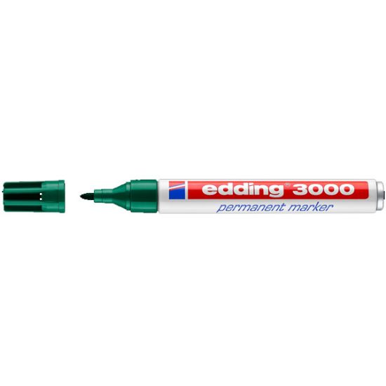 Edding Markör Permanent Yuvarlak Uçlu 1.5-3 MM Yeşil 3000 (10 Adet) resmi