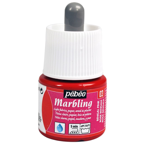 Pebeo Ebru Boyası Marbling 45 ML Bengal Pink 130*03 (5 Adet) resmi