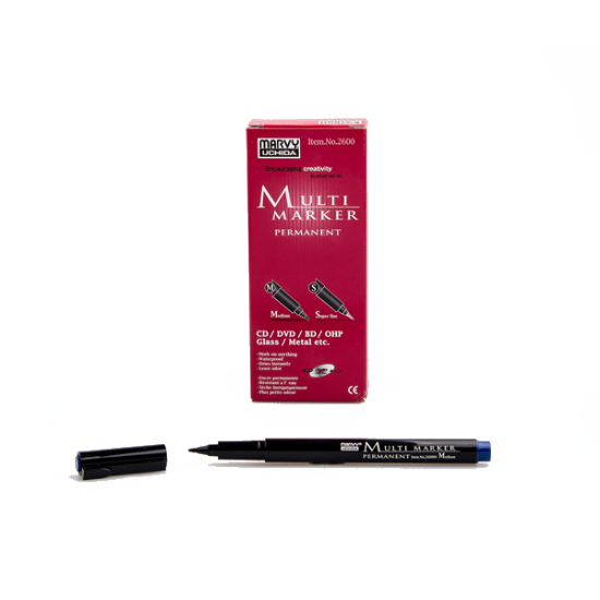 Marvy Asetat Kalemi Permanent M Seri Mavi 2600M-3 (12 Adet) resmi