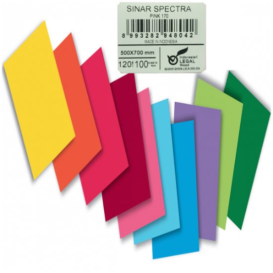 Sınar Fon Kartonu 100 LÜ 50x70 120 GR Pembe 170 (100 Adet) resmi