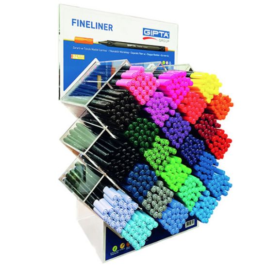 Gıpta Fineliner 0.4 MM Üçgen 24 Renk 576 LI K610000 (576 Adet) resmi