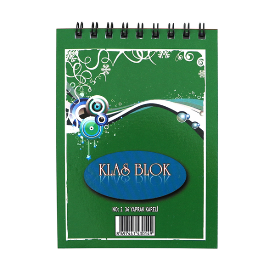 Klas Bloknot Spiralli Çizgili No:2 36 YP (24 Adet) resmi