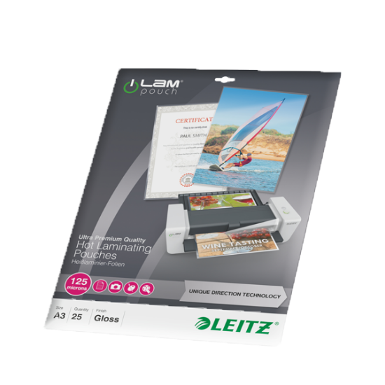 Leitz Laminasyon Filmi A3 125 MIC 25 Lİ 7489-00-00 (25 Adet) resmi