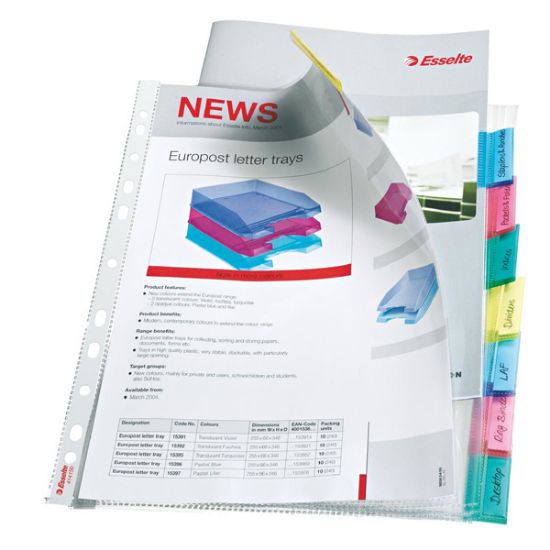 Esselte Poşet Dosya Ayraçlı 8 Lİ 414150 (1 Adet) resmi