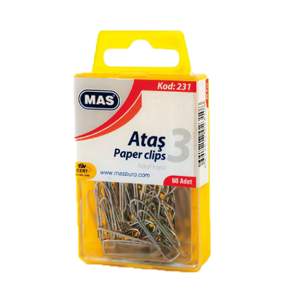 Mas Ataş Kristal Kutu Metal NO:3 60 LI 231 (12 Adet) resmi