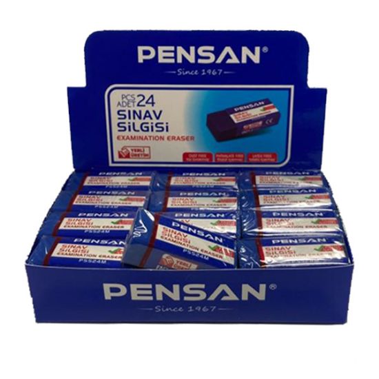 Pensan Sınav Silgisi Mavi PSS-24M  (24 Adet) resmi