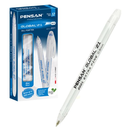 Pensan Tükenmez Kalem Global 0.5 MM Siyah 2221 (12 Adet) resmi