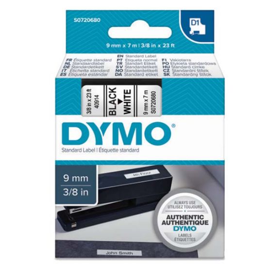 Dymo D1 Şerit Standart 9 MMx7 MT Beyaz Üzerine Siyah 40913-41913  S0720680 resmi