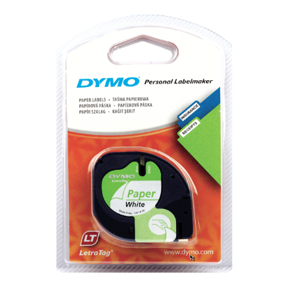 Dymo Letratag Şerit Kağıt 12 MMx4 MT Beyaz S0721510 resmi