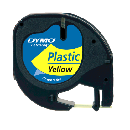 Dymo Letratag Şerit Plastik 12 MMx4 MT Sarı 91202 resmi