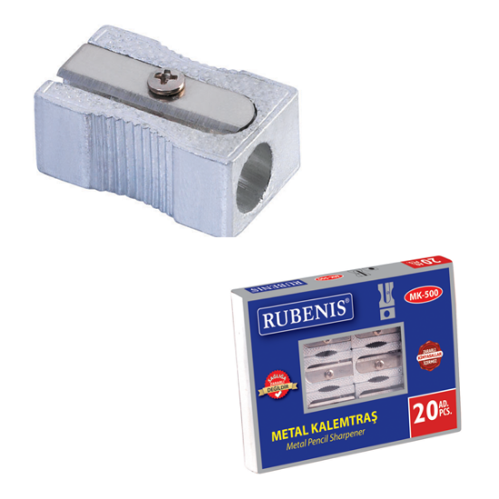Rubenis Kalemtıraş Metal Köşeli MK-500 (20 Adet) resmi