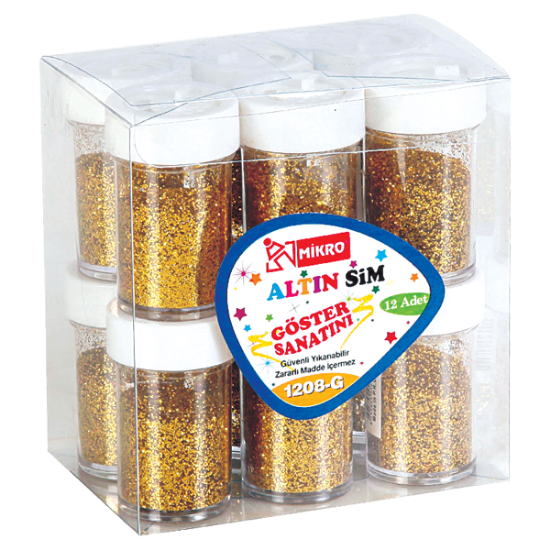 Mikro Toz Sim Altın Sarısı GG1208-G (12 Adet) resmi