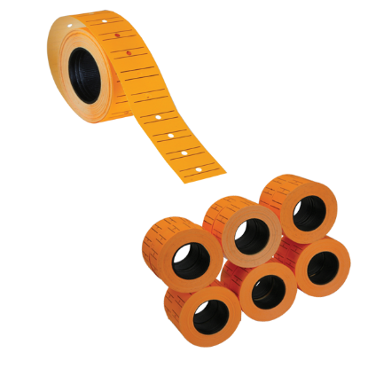 Tanex Fiyat Etiketi Çizgili 12x21 Fosforlu Turuncu (6 Adet) resmi