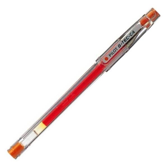 Pilot Roller Kalem G-Tec-C4 İğne Uç 0.4 MM Kırmızı BL-GC4-R (12 Adet) resmi