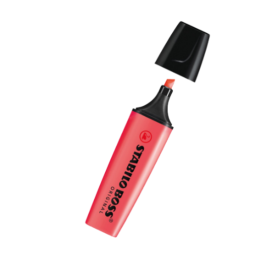 Stabilo Fosforlu Kalem Boss Kırmızı 70/40 (10 Adet) resmi