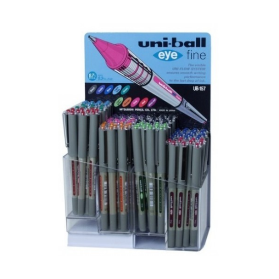 Uni-Ball Roller Kalem Eye Fine Bilye Uç 0.7 MM 120 Li UB-157 (120 Adet) resmi