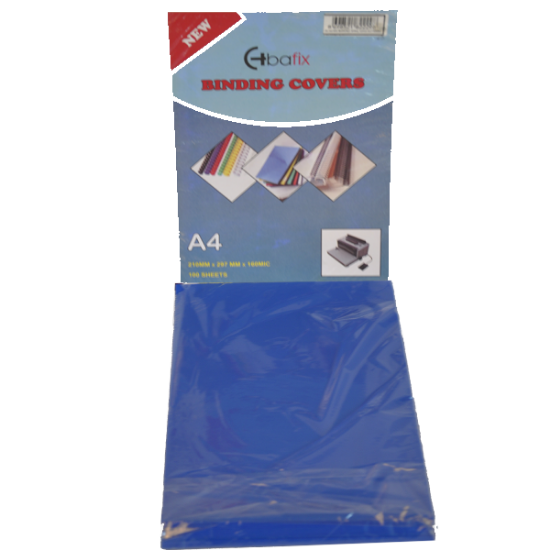 Bafix Cilt Kapağı Plastik Opak A4 160 MIC Mavi (100 Adet) resmi