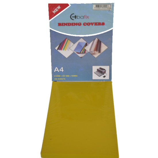 Bafix Cilt Kapağı Plastik Opak A4 160 MIC Sarı (100 Adet) resmi