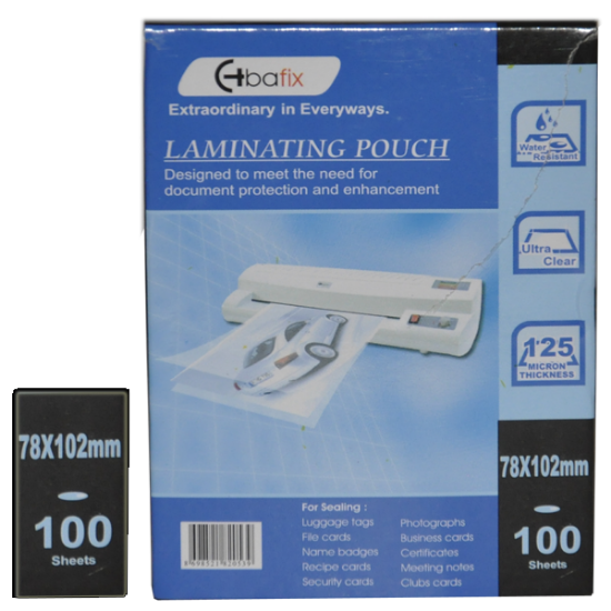 Bafix Laminasyon Filmi 78x102 125 MIC (100 Adet) resmi