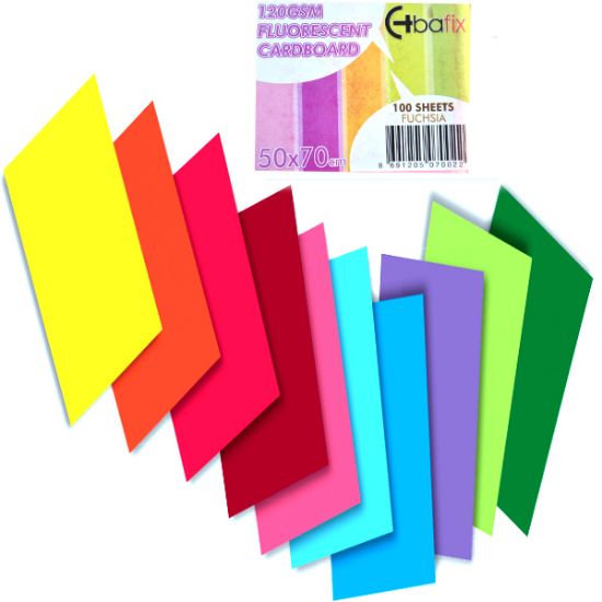 Bafix Fon Karton 100 LÜ 50x70 120 GR Fosforlu K.Pembe (100 Adet) resmi