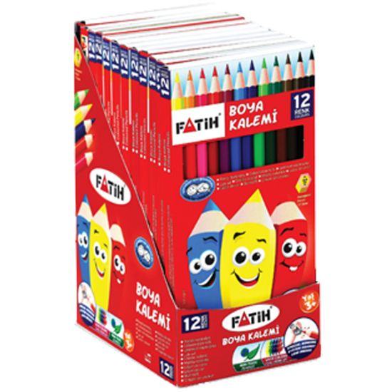 Fatih Kuru Boya Karton Kutu Tam Boy 12 Lİ 33112 (12 Adet) resmi
