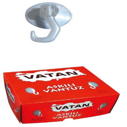 Vatan Vantuz Kancalı 100 LÜ Büyük 402 (100 Adet) resmi
