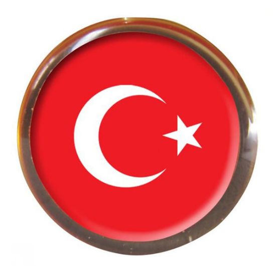 Vatan Rozet Türk Bayraklı Yuvarlak VT601 (30 Adet) resmi