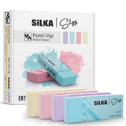 Silka Silgi Pastel 4 Renk 24 LÜ Art.44 (24 Adet) resmi