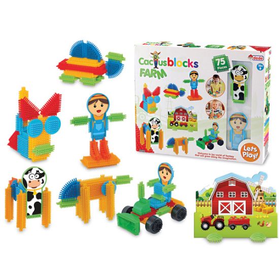 Dede Oyuncak Kaktüs Bloklar Çiftlik 75 Parça 03312 resmi