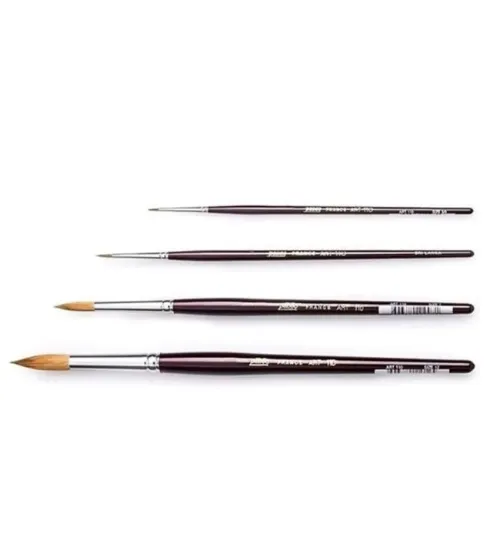 Samur Fırça Sulu Boya Extra Kalem Midilli Kıl 14 (12 Adet) resmi