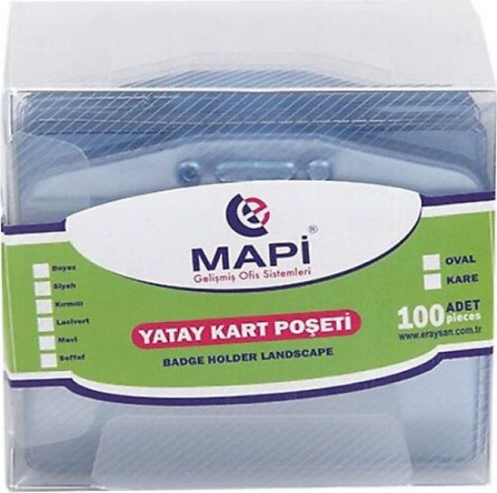 Mapi Kart Poşeti Oval Şeffaf Şeritli Şeffaf 910 10 02 (100 Adet) resmi