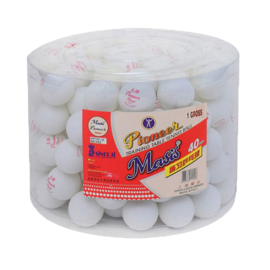 Masis Pin Pon Topu Pioneer 40 MM Beyaz PPT01-G (144 Adet) resmi
