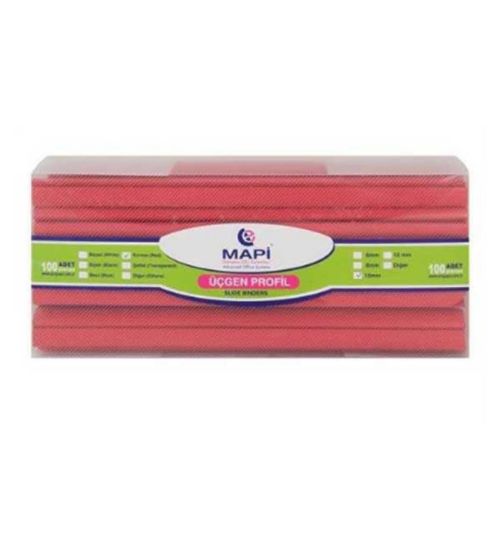 Mapi Profil Sırtlık Plastik Orta Üçgen 100 LÜ 8 MM Kırmızı 214 08 03 (100 Adet) resmi