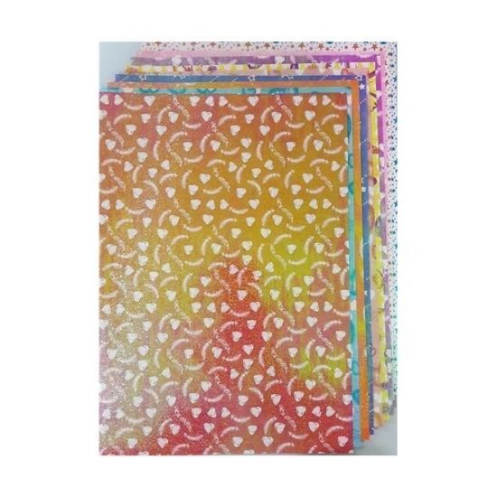 Lino Elişi Kağıdı Yanar Döner Desenli 5 Desen 10 LU 3714-P resmi