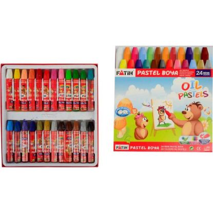 Fatih Pastel Boya Karton Kutu Köşeli 24 Renk 50340 resmi