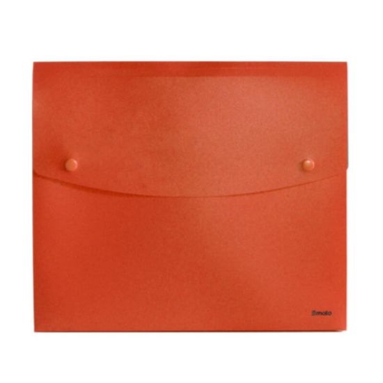 Smato Evrak Zarfı Çıtçıtlı Körüklü Mat Turuncu W 4402 resmi