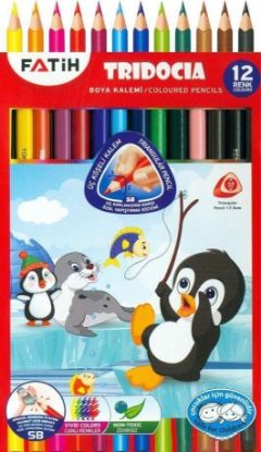 Fatih Kuru Boya Tridocia Üçgen Mercanlı Tam Boy 12 Renk 33250 resmi