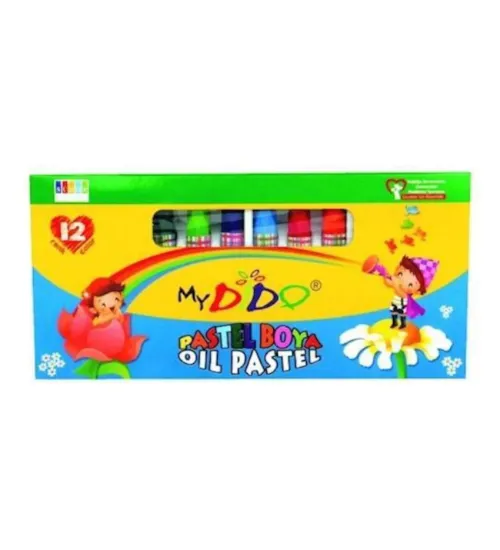 My Dido Pastel Boya Karton Kutu Köşeli 12 Renk MY622 resmi