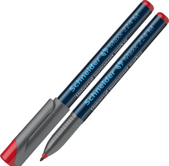 Schneider Asetat Kalemi Permanent M Seri 1 MM Kırmızı 224 (10 Adet) resmi