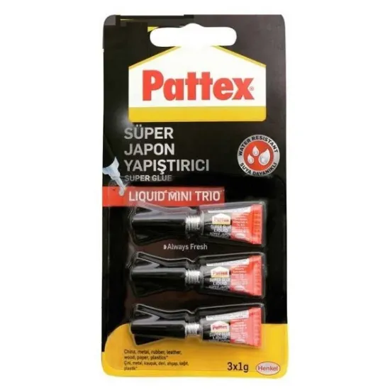 Pattex Japon Yapıştırıcı Gel Mini Süper 3x1 GR 1943764 resmi