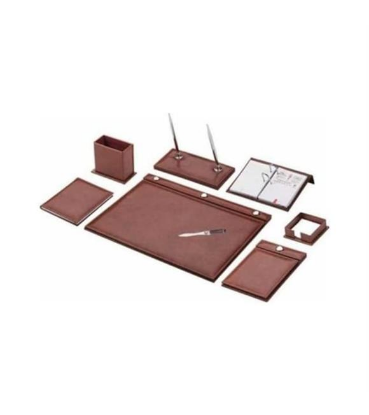 Gülpaş Sümen Takımı 10 Parça Napa Suni Deri Çift Kalemli Kahverengi 259 resmi