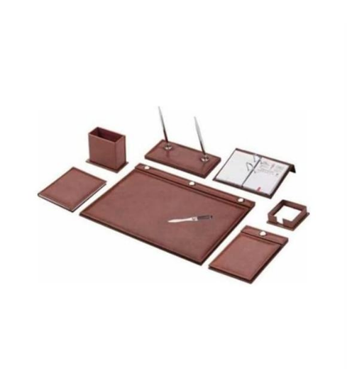 Gülpaş Sümen Takımı 10 Parça Napa Suni Deri Çift Kalemli Kahverengi 259 resmi