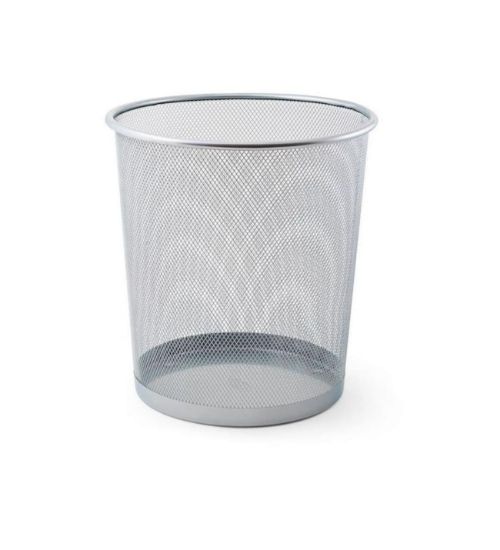 Mas Çöp Kovası Metal Tam Perforeli 10 LT Gümüş 854 resmi