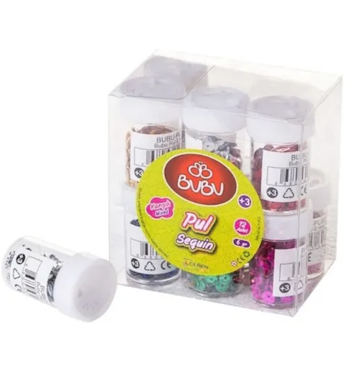 Bu-Bu Pul 6 Renk 6 GR BUBU-PL0001 (12 Adet) resmi