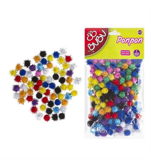 Bu-Bu Pon Pon Simli 1 CM 200 Lü Karma 10x10 BUBU00111 resmi