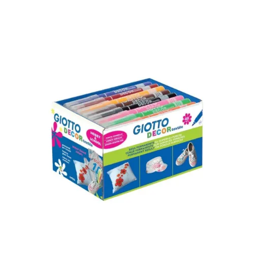 Giotto Decor Tekstil Boyası Okul Paketi 48 Lİ 494700 resmi