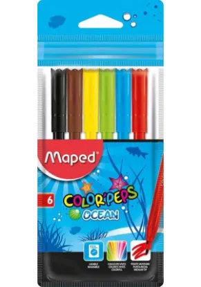 Maped Keçeli Boya Kalemi Ocean 6 Renk 845723 resmi