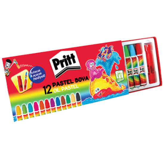 Pritt Pastel Boya Karton Kutu 12 Renk 1048061 resmi