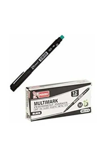 Mikro Asetat Kalemi Permanent S Seri Siyah MK-419 (12 Adet) resmi