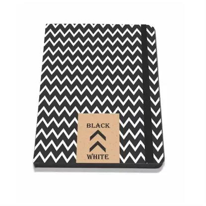 Liz Defter Ofset Kapak Lastikli 120 YP 90 GR Siyah  resmi